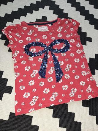 Nádherné tričko next v sýtej červenej farbe 6-9r., next,128