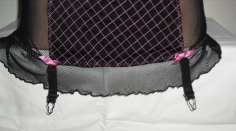 Sexi korzetova karovana kosielka s podvazkami, s