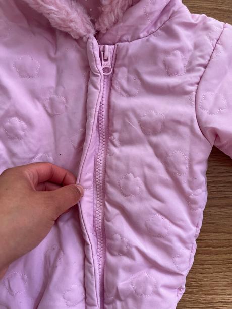 Ružová zimná kombinéza pre bábätko, cherokee,62