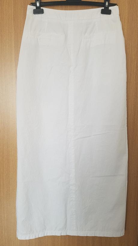 Dlha platena bavlnena sukna s vreckami, c&a,38