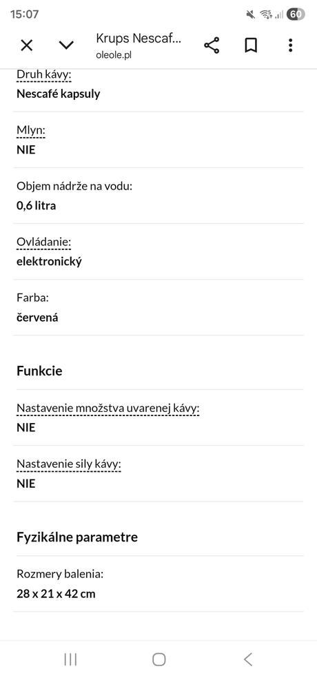 Krups kp1506 dolce gusto, krups