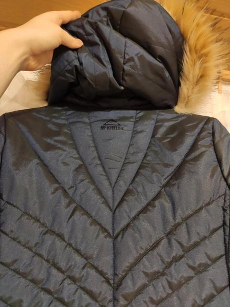 Modrá lyžiarská zimná bunda s kožušinou, mckinley,s