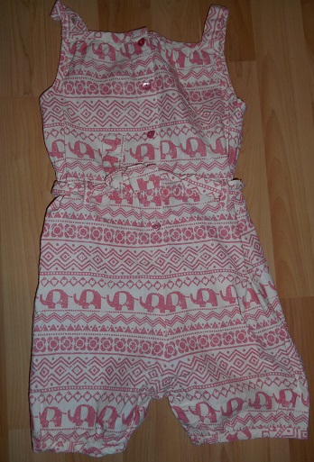Ľahký letný overalček 12-18 mes.sloník, f&f,86