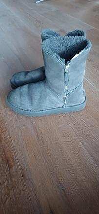 Kožené snehule  classic ugg šede s prímesou vlny, ugg,40