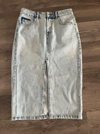 Riflova denim midi sukna, mohito,m