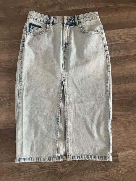 Riflova denim midi sukna, mohito,m