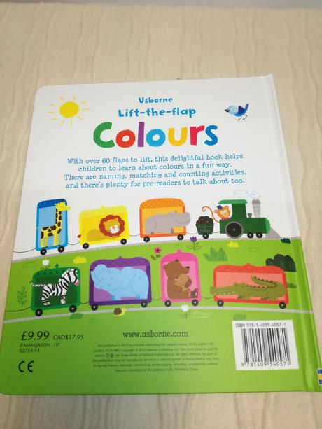 Usborne lift the flap colours,