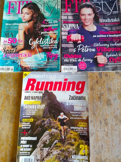 Časopisy fit štýl a running, 