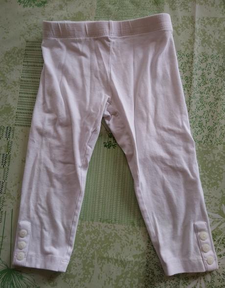 Dievčenské biele 3/4 legíny, blu kids, 98-104 cm, 104