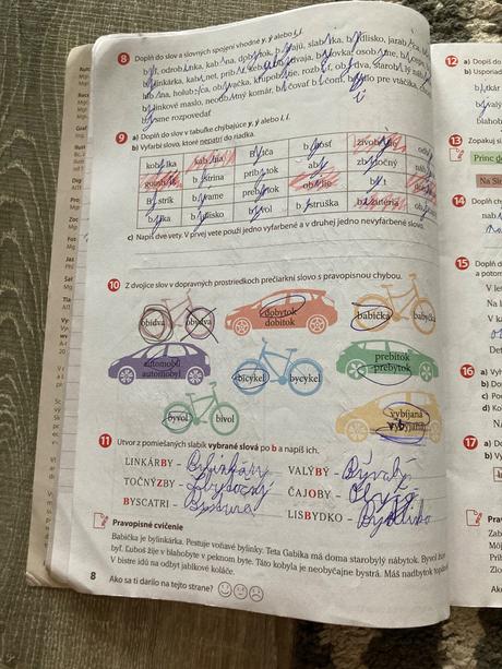 Vybrané slová v obrázkových príbehoch, 