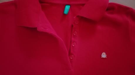 Dámske/detské červené pólo tričko benetton, benetton,xs