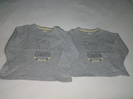 2ks tričká hrošík 86/92, lupilu,92