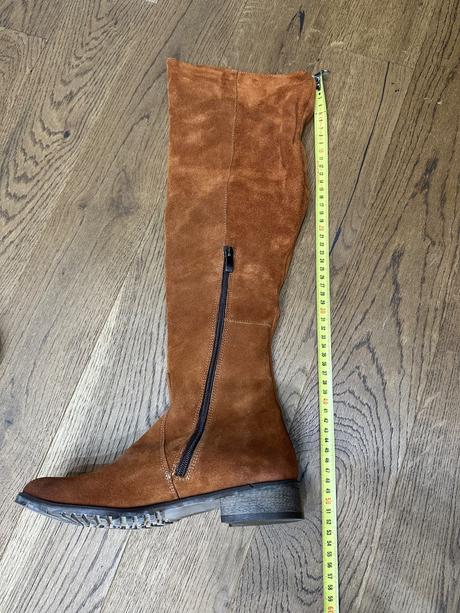 Hnede kozene cizmy, 38