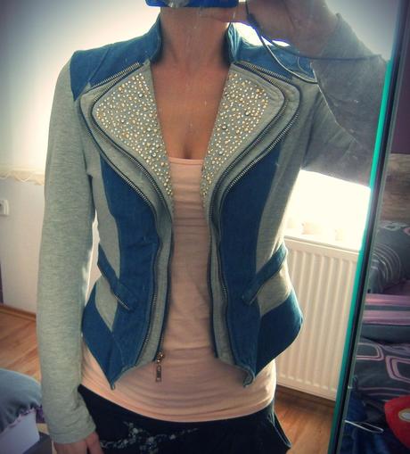 Štýlová riflová bundička, s