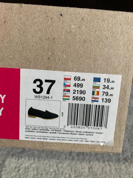 Baleríny / espadrilky, 37