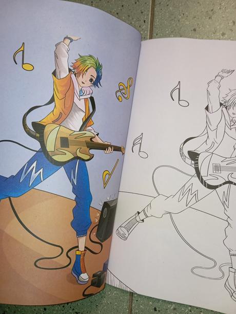 Manga omaľovánka color action, 