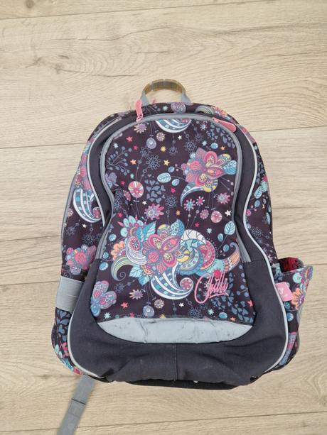 Školská taska topgal čierna ornamenty,