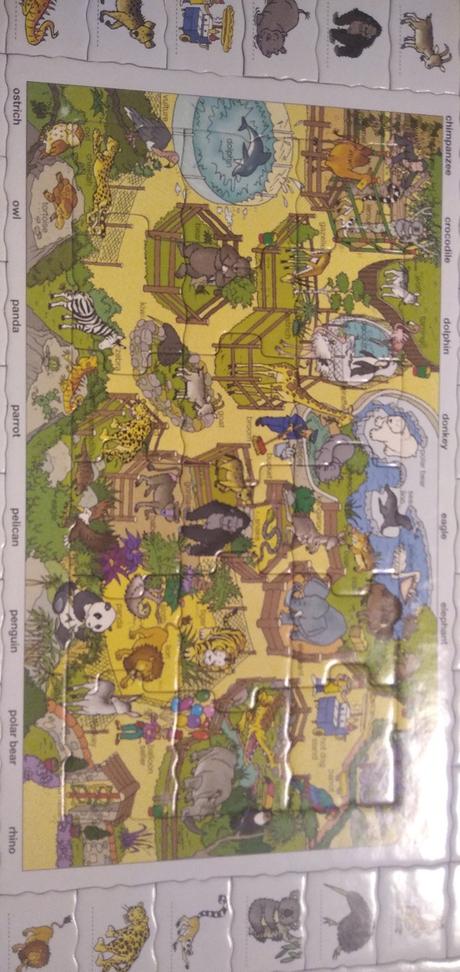 Anglické puzzle zvieratká,