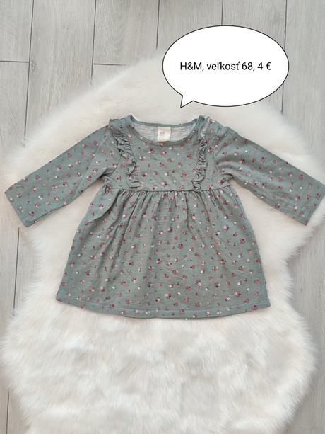 Šaty s dlhým rukávom, h&m,68