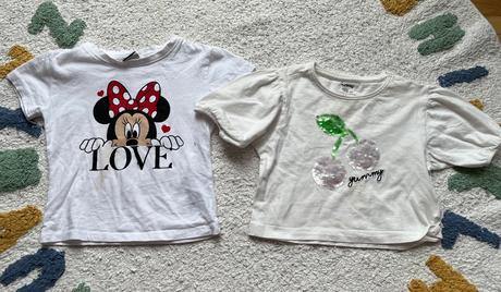 Balík 13 ks, tričká, legíny, ponožky, veľkosť 98, 86–98