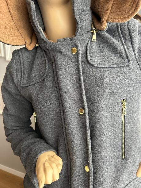 Štýlový vlnený kabát, f&f,s