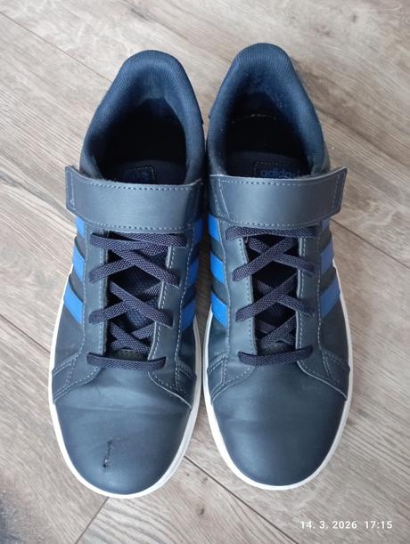 Tenisky biele + modré (už s poštovným), adidas,37