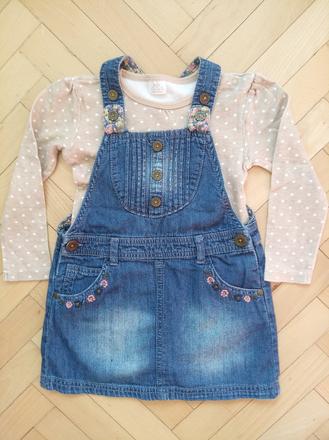 Riflové šaty + body, f&f,92