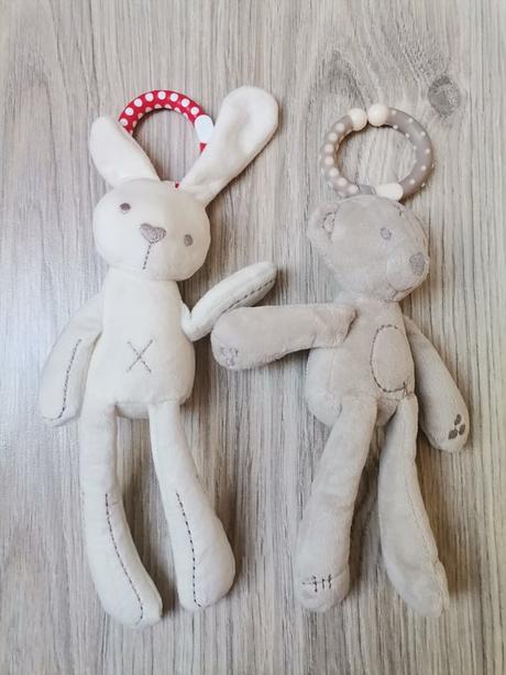 Plyšová hrkálka zajko alebo macko, 