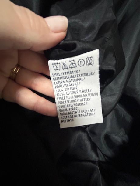 Kabát z pravej kože hennes, m