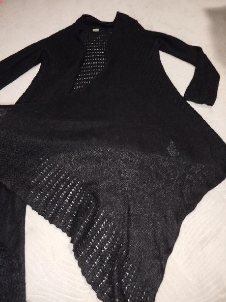 Čierny asymetrický kardigan new look, new look,s