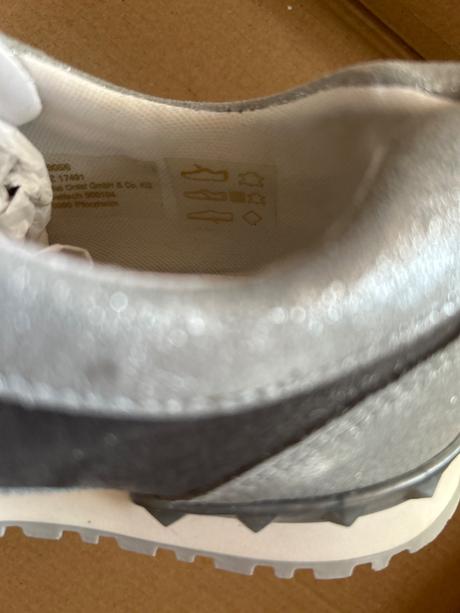 Strieborné tenisky z pravej kože 39, 39