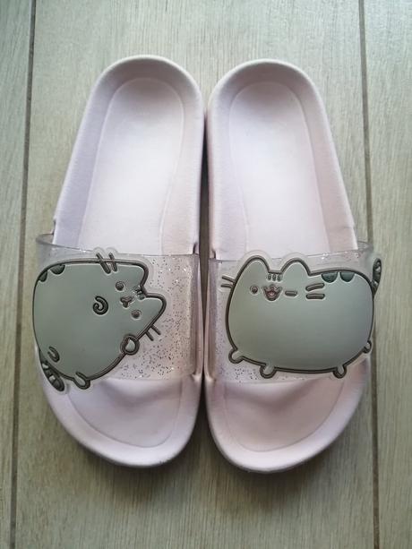 Šľapky plážové, domáce s pusheen mačkou, reserved,31