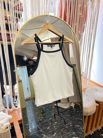 Elastické vrubkované tielko pre moletky, topshop,44