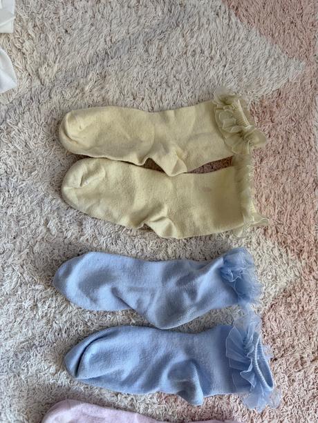 Letné ponozky s volanom/cipkou/maslou, h&m,28