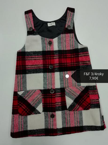 Karo kockované červené šaty, f&f,104