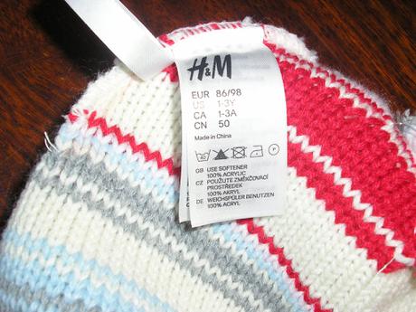 Nenosená čiapka č. 86/98, na 1-3 roky, h&m,86