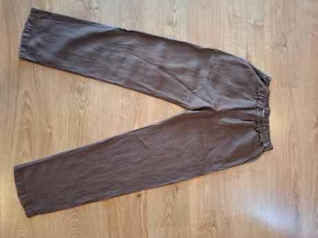 Pánsje ľanové nohavice pohan, l