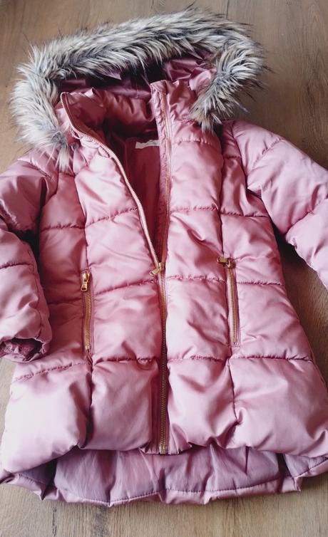 Zimná bunda s kožušinkou, h&m,128