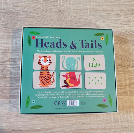 Hra heads&tails(hravý a chvosty)/ 2-kusové puzzle, 