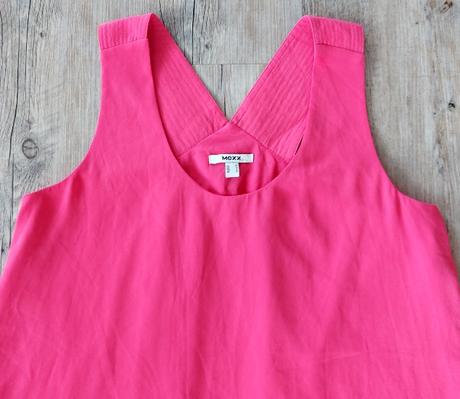 Rúžové šaty a-čkového strihu, mexx,36