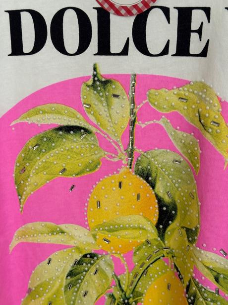 Tričko citrónová s kamienkami, 