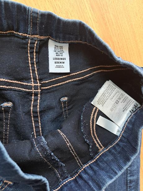 Denim jegginsy, h&m,134