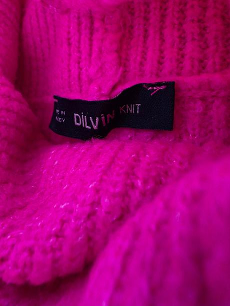 Neónový rolákový teplý sveter, m