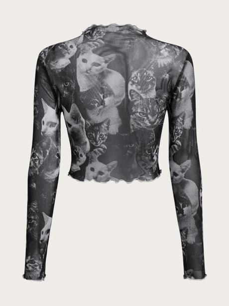 Sieťované mačkové tričko, m