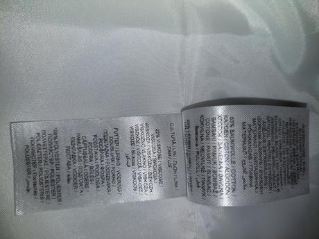 Biela oversize vesta bavlna- ľan , nenosená, 34