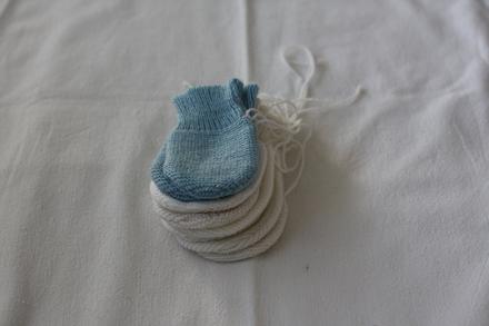 Novorodenecké pletené rukavičky 4 páry, 56