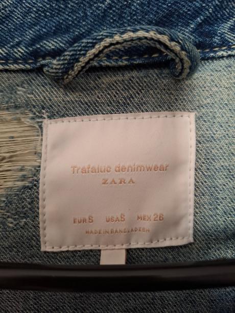 Predĺžená riflová bunda, zara,s