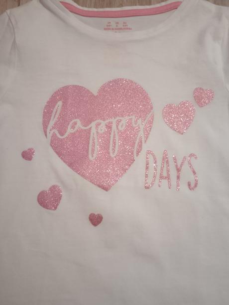 Biele tričko s aplikáciou, veľ.116, f&f,116