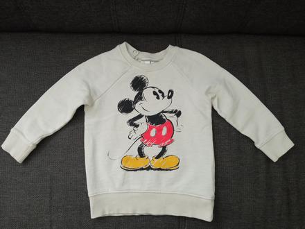 Predĺžená mickey mouse mikina 92cm, h&m,92