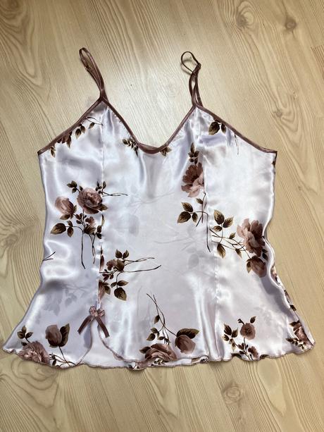 Dámske lesklé kvetované tielko, l